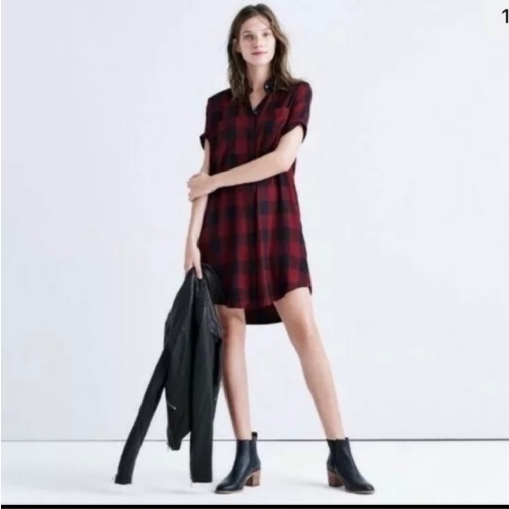 Madewell courier‎ Plaid Casual Buttery Soft Shirt Dress Size XXS/S